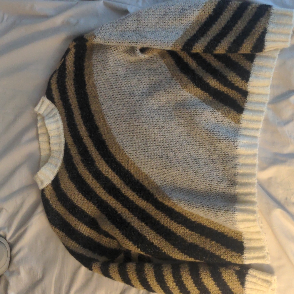 Niccolai Tan Stripe Mohair Sweater Medium